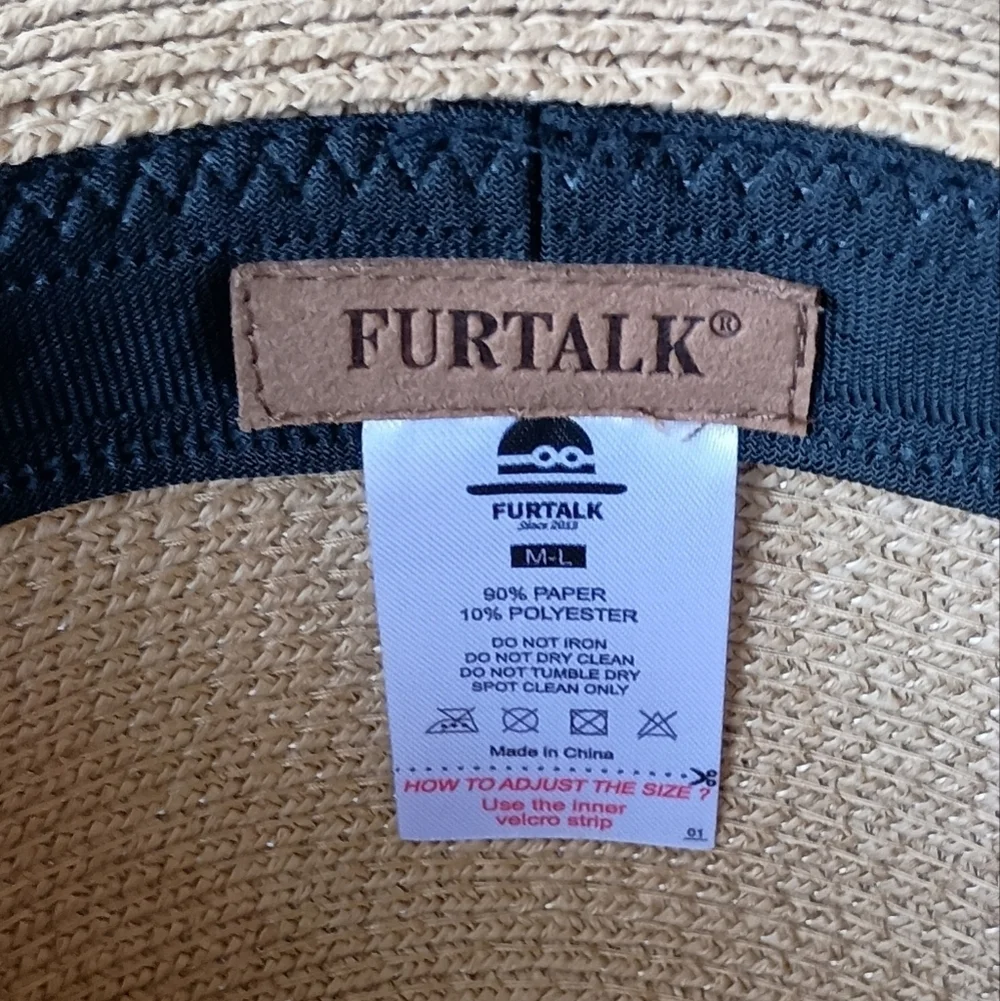 FURTALK Womens Beach Sun Hat UPF50 Travel Foldable Brim_M/L